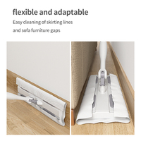 Serpillère plate légère CQT en aluminium, écologique, non tissée, 2 pièces, pliable, essorage facile, pour nettoyage des sols, dépoussiérage, utilisation sèche et humide