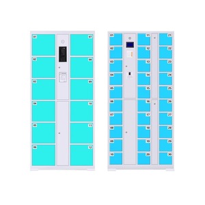 Electronic Lockers 30 Compartments Metal Body Fingerprint Password Mobile Phone Storage Durable Design - Product Image 1