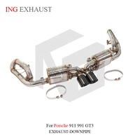 Échappement Catback Valvetronic en acier inoxydable ING pour Porsche 911 991 GT3, silencieux Catback avec double sortie et télécommande