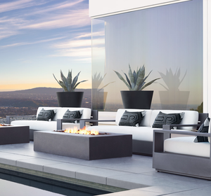 Canapé en aluminium avec tissu imperméable et foyer Ensemble canapé de patio <span class=keywords><strong>villa</strong></span> moderne de luxe <span class=keywords><strong>Marbella</strong></span> - Product Image 6