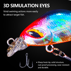 เหยื่อปลอมแบบ Crankbait ขนาด 3.8 ซม. น้ำหนัก 3.3 กรัม เหยื่อตกปลาแบบ Wobbler - Product Image 5