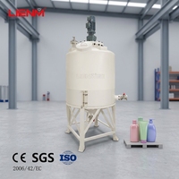 Réservoir de mélange de produits chimiques liquides résistant à la corrosion de 250L, 500L, 1000L avec agitateur, réservoir de mélange en PVC, PP, HDPE
