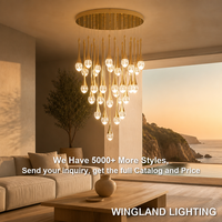 Lustre de salon en fer forgé LED, grand modèle, ajouré, de luxe, pour villa duplex, loft, escalier, hall de restaurant et espaces hauts