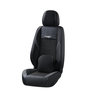 Fundas de Asiento de Coche Deportivas, Ecológicas y Protectoras para las Cuatro Estaciones, Tamaño Universal para Cinco Asientos, Transpirables, de Cuero y Seda de Hielo - Product Image 3