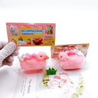 Jouets anti-stress en forme de canard simulé collant en gros personnalisés, jouets sensoriels pour réduire l'anxiété, jouets à presser doux à rebond
