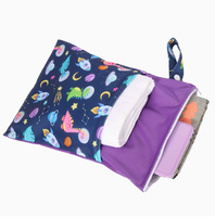 Sac à couches imperméable réutilisable, pochette humide/sec pour couches lavables, organisateur d'essentiels pour bébé, sac de voyage suspendu pour poussette