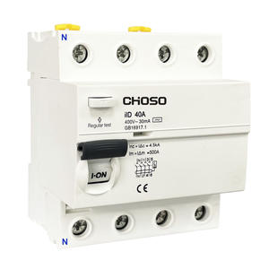 CHOSO COID PA66 RCBO RCCB 32A 63A 230V 400V 1P + N 3P + N 2P 4P 4.5kA/6kA Capacité de rupture Montage sur rail - Product Image 6