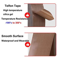 Ruban adhésif imperméable pour machine de thermoscellage, ruban isolant à décollement facile, isolation électrique, film PTFE, ruban adhésif en silicone