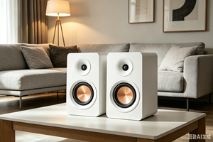 Haut-parleur passif de bibliothèque 5,25'' avec woofer en aluminium couleur cuivre et tweeter en soie, <span class=keywords><strong>crossover</strong></span> audio bidirectionnel pour home cinéma et utilisation informatique - Product Image 6