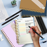 Cuaderno de Tapa Dura con Espiral y Líneas A5, con Soporte para Bolígrafo y Páginas Rayadas, 8.3x5.7 Pulgadas, Cuaderno de Regalo para la Escuela/Trabajo