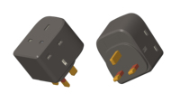 Adaptateur de prise britannique, 3 voies avec protection enfant 13A, 250V