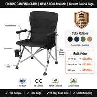 Chaise de pêche pliante Zentopia en aluminium robuste et légère avec plateau latéral réglable, porte-canne et pieds réglables pour usage extérieur
