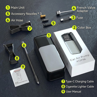 Gonfleur électrique portable 12V avec affichage numérique, haute puissance, en ABS, avec lumière d'urgence pour pneus de voitures et motos, 101-150 PSI