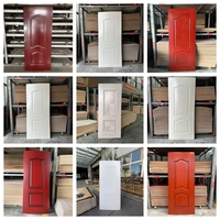 Peau de porte en MDF/HDF de haute qualité, panneau de porte intérieur moulé, panneau de porte en mélamine imperméable pour appartement