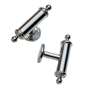 Poignées de meubles Santaya en laiton chromé argenté pour armoires de cuisine, tiroirs de salle de sport et de chambre, et commodes - Product Image 1