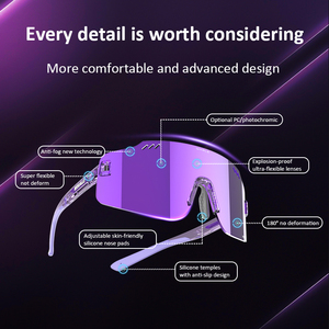 フレームレスファッション屋外<span class=keywords><strong>UV400</strong></span>スポーツメガネカスタムロゴスポーツサングラスナノアンチフォグスポーツメガネ工場出荷価格 - Product Image 5