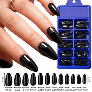 100 <span class=keywords><strong>Uñas</strong></span> Postizas Acrílicas <span class=keywords><strong>de</strong></span> Color Rosa Claro, Diseño Cuadrado Corto y Mediano, Reutilizables, Cobertura Completa para Mujeres y <span class=keywords><strong>Niñas</strong></span> - Product Image 2