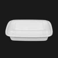 Contenedor Rectangular de Grado Alimenticio PP, Contenedor Desechable para Alimentos, Apto para Microondas, Lonchera para Arroz