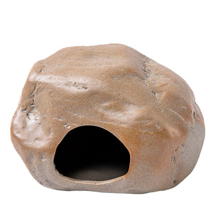 Tente cachette pour hamster en forme de montagne, pour l'été, intérieur/extérieur, accessoires de cage, lit, pierre céramique, couvercle amovible - Product Image 6