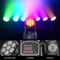 U'King 70W Solución Integral Efecto de Iluminación RGBW para DJ y Discoteca, Luz de Escenario con Cabezas Móviles LED