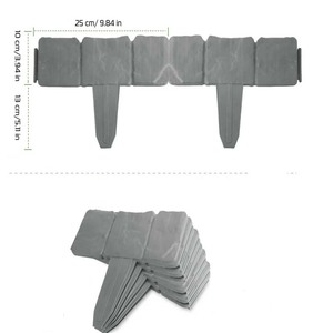 10個のガーデンベッドボーダーランドスケープエッジングプラスチック装飾用芝生グラスフェンス軽量石畳レンガ植物フェンシングDIY