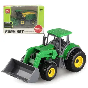 QS OEM压铸农用卡车合金摩擦车大轮4WD自由轮玩具儿童模型金属车促销礼品