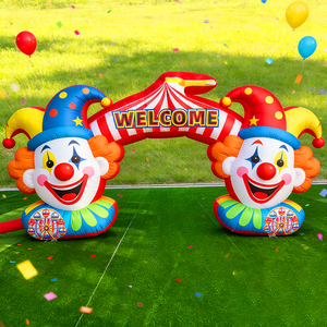 Arco Inflable de Payaso para <span class=keywords><strong>Entrada</strong></span> de Circo, Arco Inflable Grande para Alquiler Comercial, Arcos de <span class=keywords><strong>Entrada</strong></span> para <span class=keywords><strong>Carnaval</strong></span>, Arco Inflable para Decoración de Eventos - Product Image 1