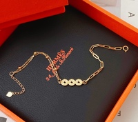 Bracelet à breloques en or massif 18K, demi-trombone, réglable pour femmes, Double couche, dernier Design, Bracelet de mode