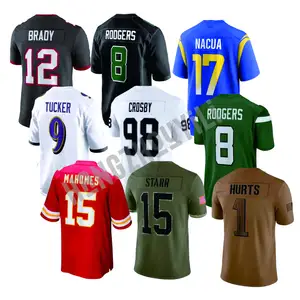 Wholesale american football jersey 9 Joe Burrow 1JaMarr Chase 3 Russell Wilson 3 Russell Wilson 8 Aaron Rodgers Jersey