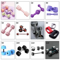 Mancuernas de Yoga de Goma Coloridas Personalizadas HSM, Mancuernas de Gimnasio para Adelgazar, Equipo de Fitness para Entrenamiento de Fuerza