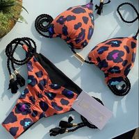 GX02B Bikini à franges de haute qualité pour femmes, maillot de bain sexy, micro string, triangle, bandage, maillot de bain halter, bikini brésilien