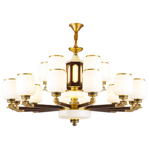 Nueva Lámpara de Araña de Cobre Estilo Chino con Múltiples Cabezales LED para Sala de Estar, Villa, Decoración del Hogar - Product Image 2