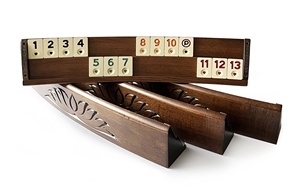 Massello in legno massello naturale fatto a mano <span class=keywords><strong>Okey</strong></span> Set ovale intagliato a mano Rummi ellittico, cubo, <span class=keywords><strong>Okey</strong></span>, gioco di piastrelle per 4 - Product Image 2