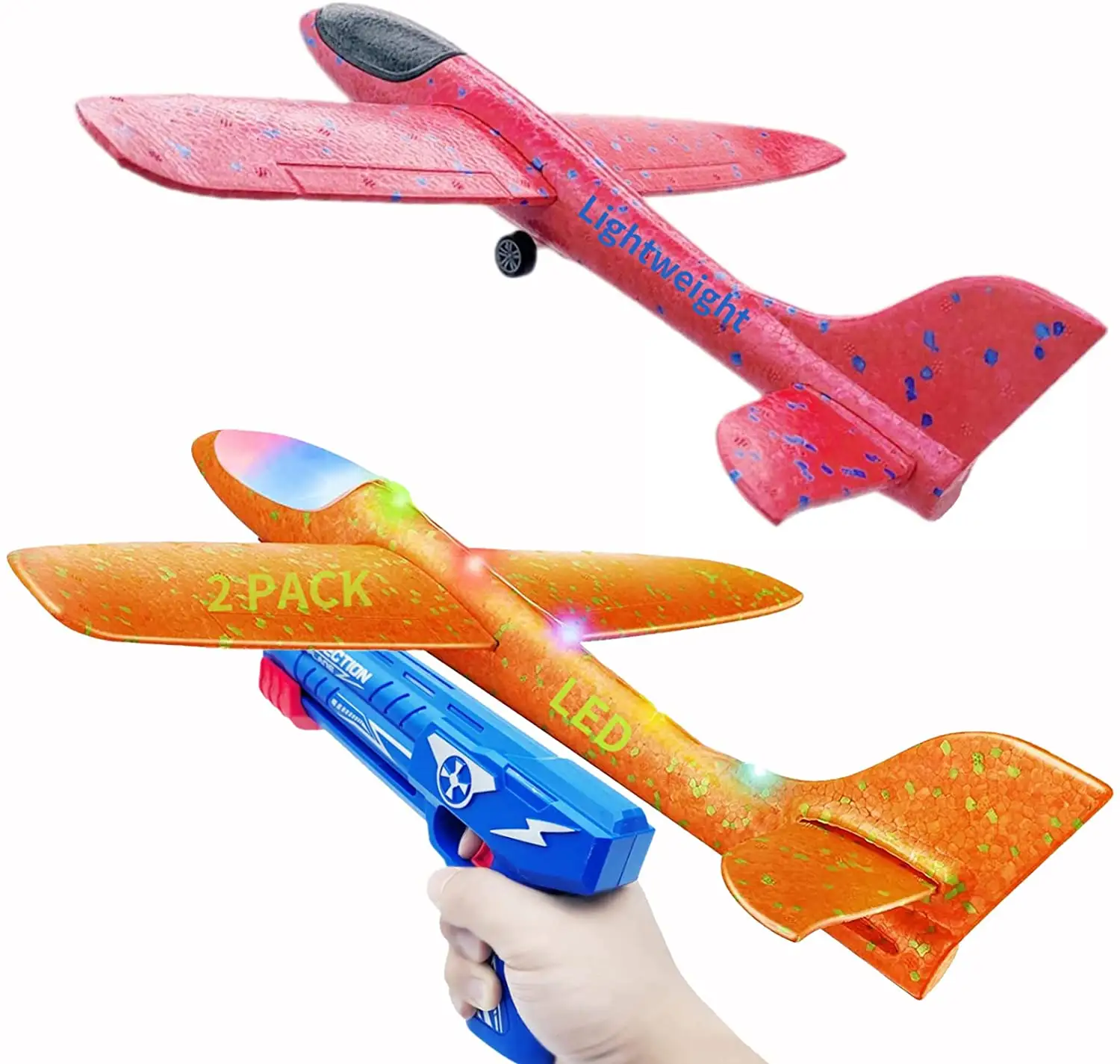 Airplane Launcher Toys Foam Catapult Glider Plane with Launcher Airplane Toy for Birthday Gifts Hand Throw Flying plane