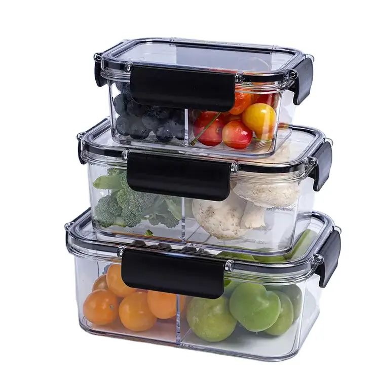 Top Quality Plastic Storage Box Lunch Box Lunchbox Bento Large Capacity Transparent Food Storage Box
