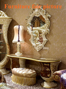 Lo último en diseños de muebles de dormitorio de tallado de madera clásica de lujo de estilo barroco real italiano - Product Image 4