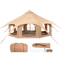 3m/4m/5m/6m Tente de glamping mongole en verre Oxford Yurt Best Bell Camping Tent House Glamping Luxury Yourt Tent With Bathroom