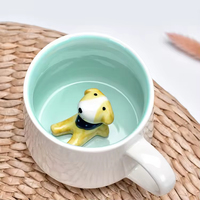 Offre Spéciale – Tasses à Café Créatives en Céramique 3D avec Animaux Drôles (Canard, Licorne) à l'Intérieur, Adaptées au Micro-ondes