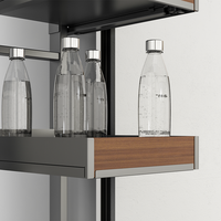 Artsteel Panier coulissant à 4 niveaux en alliage d'aluminium finition noyer, robuste et écologique, pour armoire de cuisine