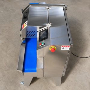 Trancheuse à viande commerciale entièrement automatique en acier inoxydable avec lame réglable en épaisseur, hachoir à viande cuite, coupe haute vitesse - Product Image 3