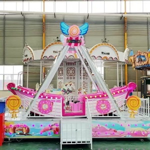 Barco pirata móvil para niños Paseo de atracciones Interior/Exterior Metal y fibra de vidrio Paseo montado en remolque - Product Image 2