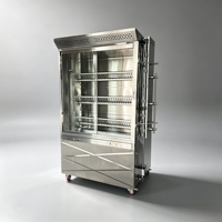Rôtissoire à gaz verticale commerciale grande capacité, four à rôtir automatique en acier inoxydable pour poulet et viande, pour restaurant