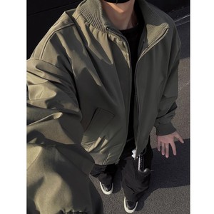 <span class=keywords><strong>Chaqueta</strong></span> Bomber Personalizada para Hombre, Estilo Béisbol Americano, Corte Ajustado, Cuello Alto, Cierre de Cremallera, 100% Poliéster - Product Image 1