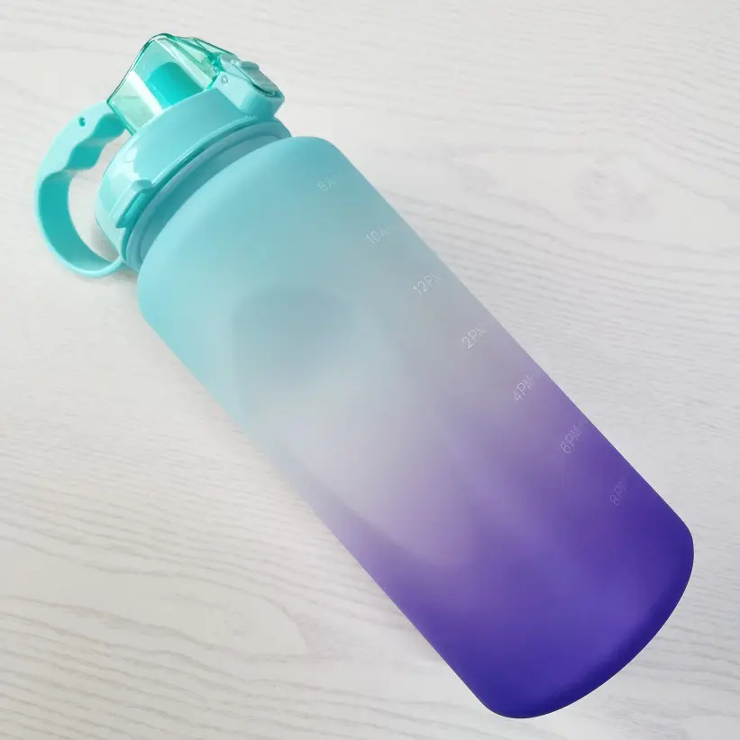 Tahan lama dapat digunakan kembali grosir plastik bening cangkir praktis gym kebugaran langsung botol minum olahraga dewasa botol air