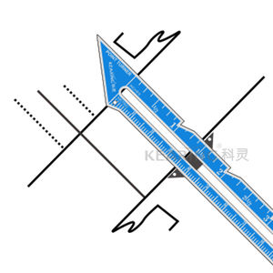 Medidor <span class=keywords><strong>de</strong></span> costura <span class=keywords><strong>de</strong></span> aluminio Kearing Dualable con herramienta <span class=keywords><strong>de</strong></span> medición <span class=keywords><strong>de</strong></span> dobladillo y costura precisa con girador <span class=keywords><strong>de</strong></span> puntos SKU # 5007A - Product Image 6