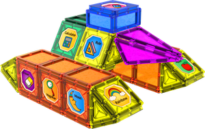 JXD 128 pièces Blocs de construction magnétiques multifonctionnels en papier Jouets éducatifs avec impression sérigraphique pour les 14 ans et plus - Product Image 4