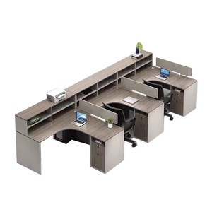 Escritorios y Sillas de Oficina Maibo con Doble Separación, Diseño Moderno para Personal de Finanzas, Estación de Trabajo para 2 o 4 Personas - Product Image 2