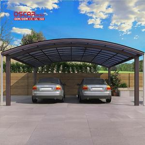 Auvent de protection solaire ondulé en alliage d'aluminium étanche pour extérieur, idéal pour villas, entrepôts, parkings extérieurs et abris de voiture - Product Image 1