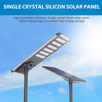 Lampadaire solaire LED tout-en-un 100W-500W avec batterie, étanche IP65, télécommande, personnalisable, intégré pour extérieur