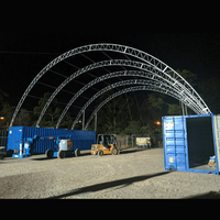 Abri de stockage industriel préfabriqué en PVC de 12x24m, facile à assembler, grand abri en tissu pour conteneur maritime, idéal comme atelier